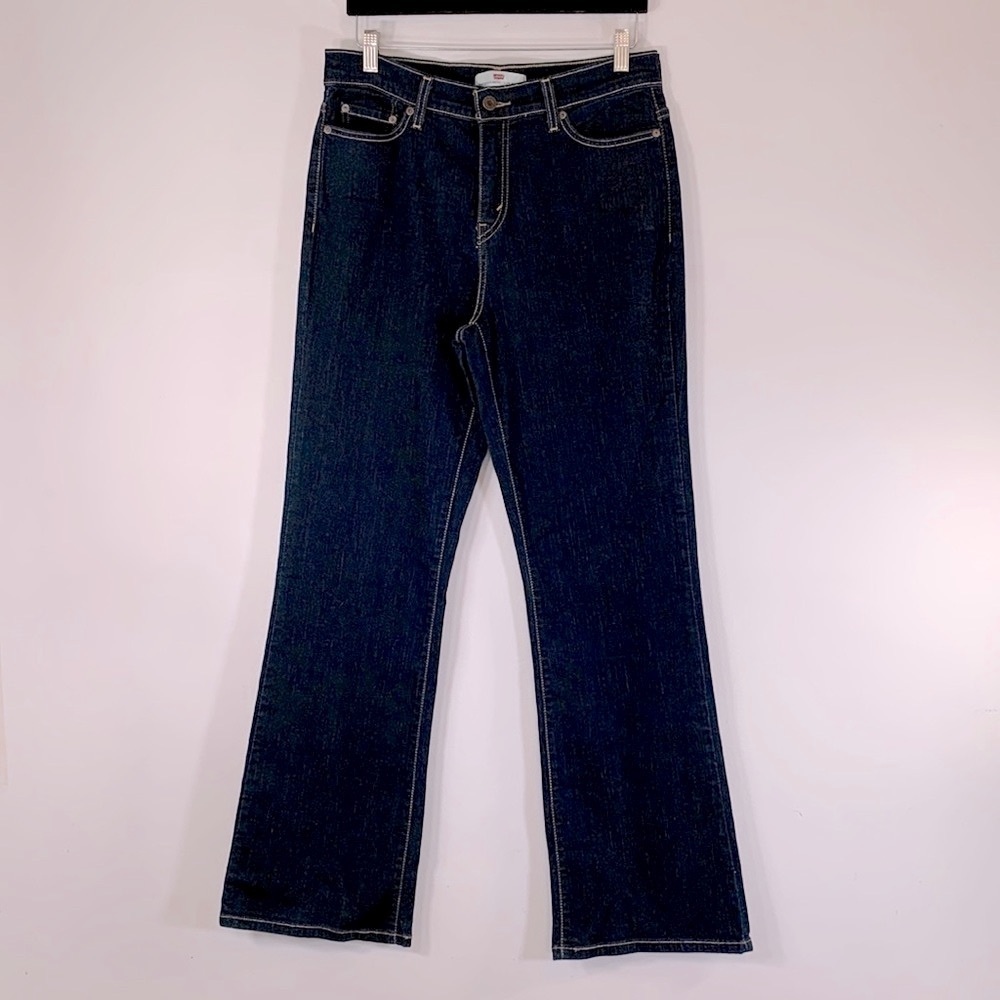 Levi’s 512 Perfectly Slimming Bootcut Dark Wash Women’s Size 12M Blue Jeans